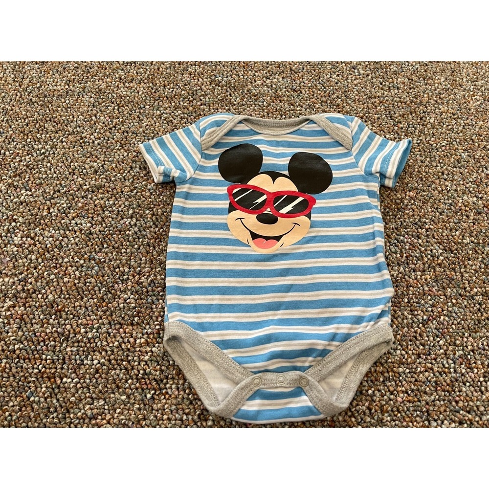 Disney Boy Mickey Mouse Striped Bodysuit 3-6M